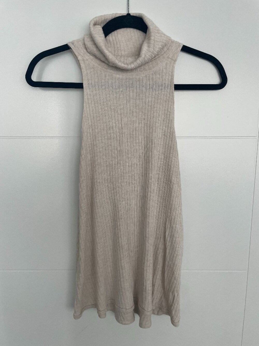 Free People Ribbed Sleeveless Turtleneck Top